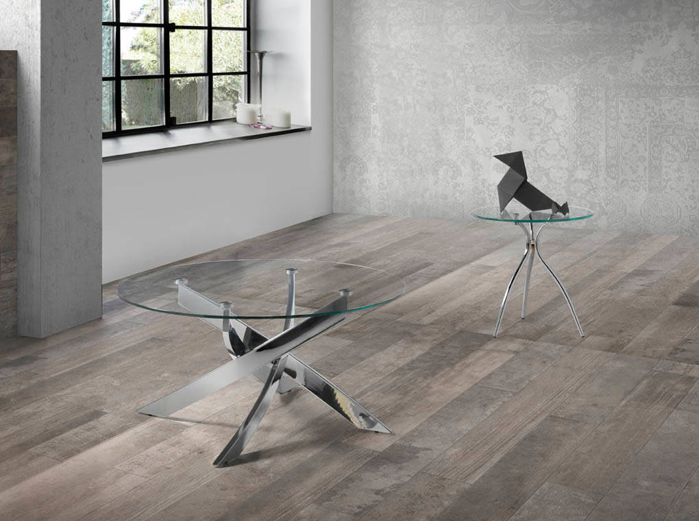 077883 Журнальный столик стеклянный круглый F1143 Ø90 Angel Cerda  - Вид №1