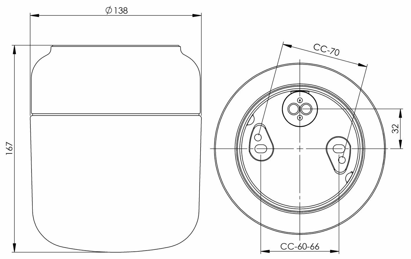 Настенный светильник / потолочный светильник из стекла и фарфора Ifö Electric Ohm ARCH-00118813 - Вид №2