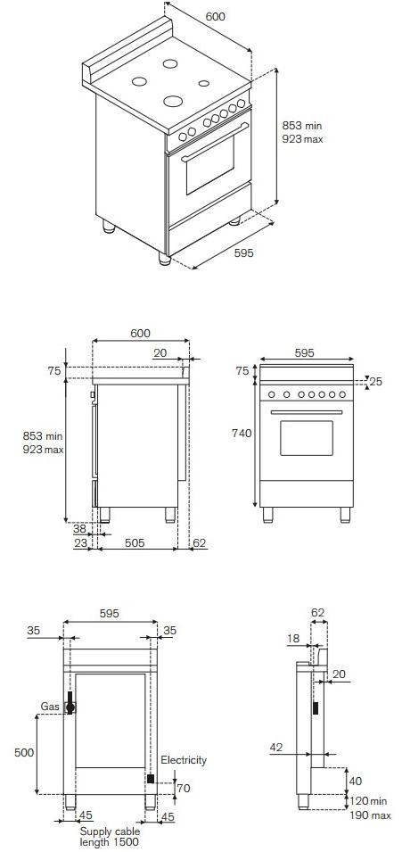 Bertazzoni Профессиональная отдельно стоящая кухня из нержавеющей стали в современном стиле Prima by bertazzoni la germania sun-id-1437895 - Вид №5