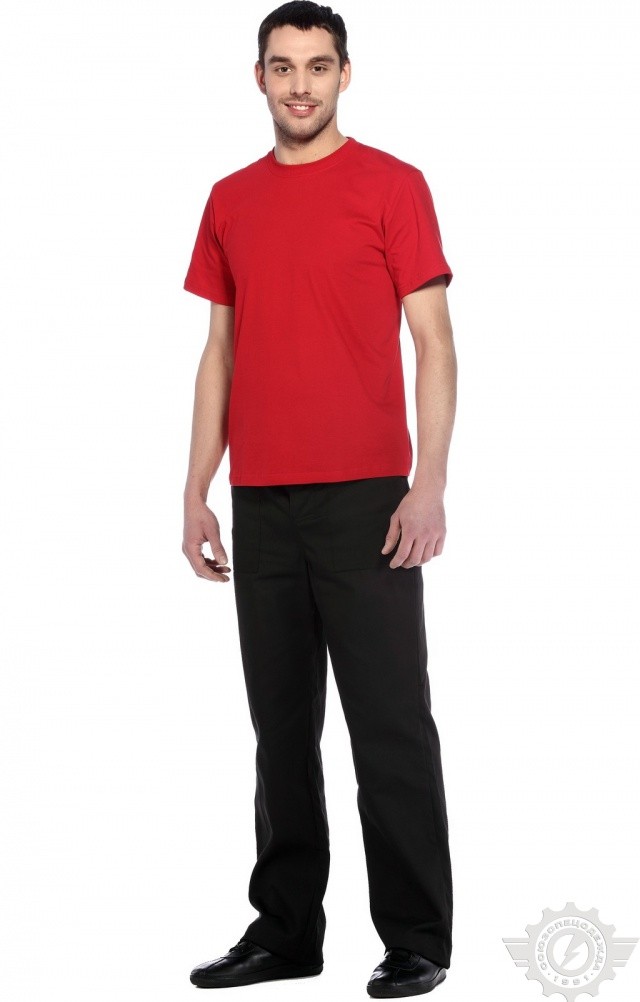 61125 Футболка "Престиж" красная  Одежда для официантов  размер S (46) Спецодежда  - Вид №8