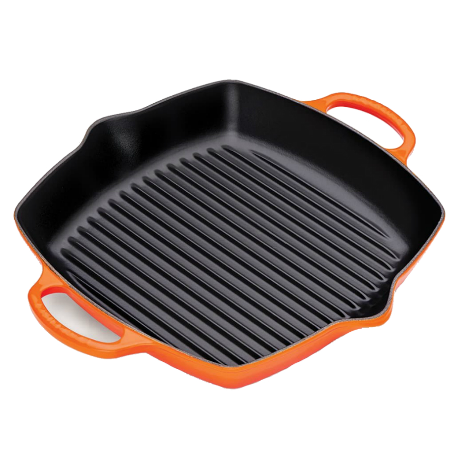 Сковорода-гриль чугунная Le Creuset, квадратная, 30 см, оранжевая 20200300900422 - Вид №2
