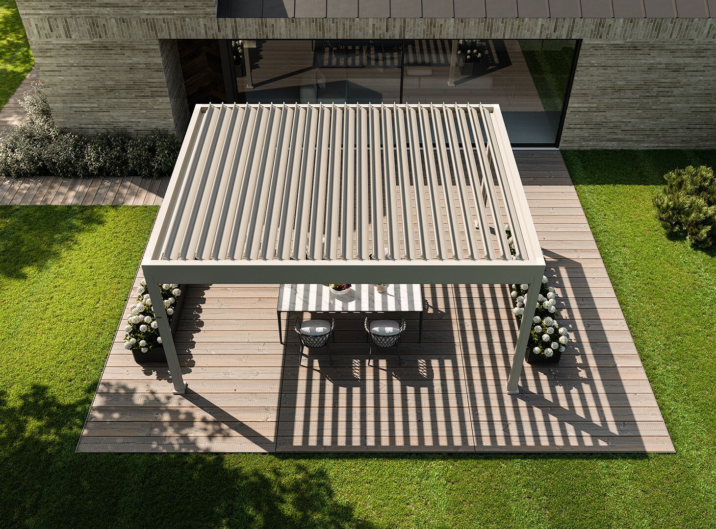 Биоклиматическая беседка с поворотными пластинами Pratic SENSE ARCH-00108114 - Вид №6