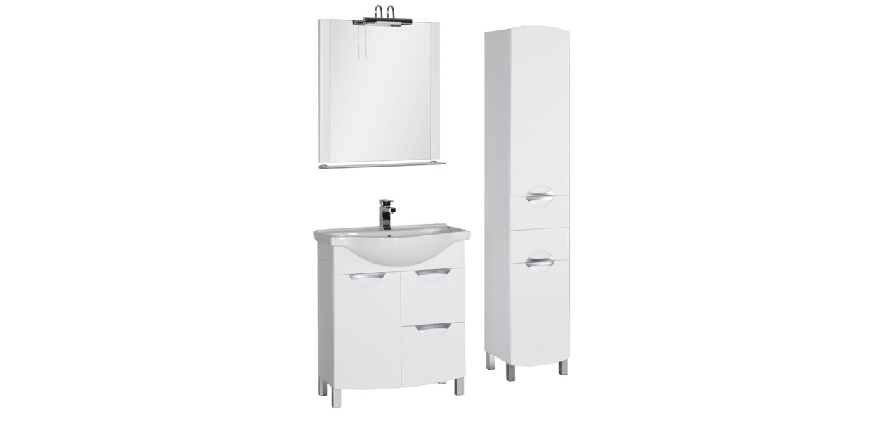 Комплект мебели Aquanet Асти 75 б\к белый (2 ящика) 00177795 - Вид №1