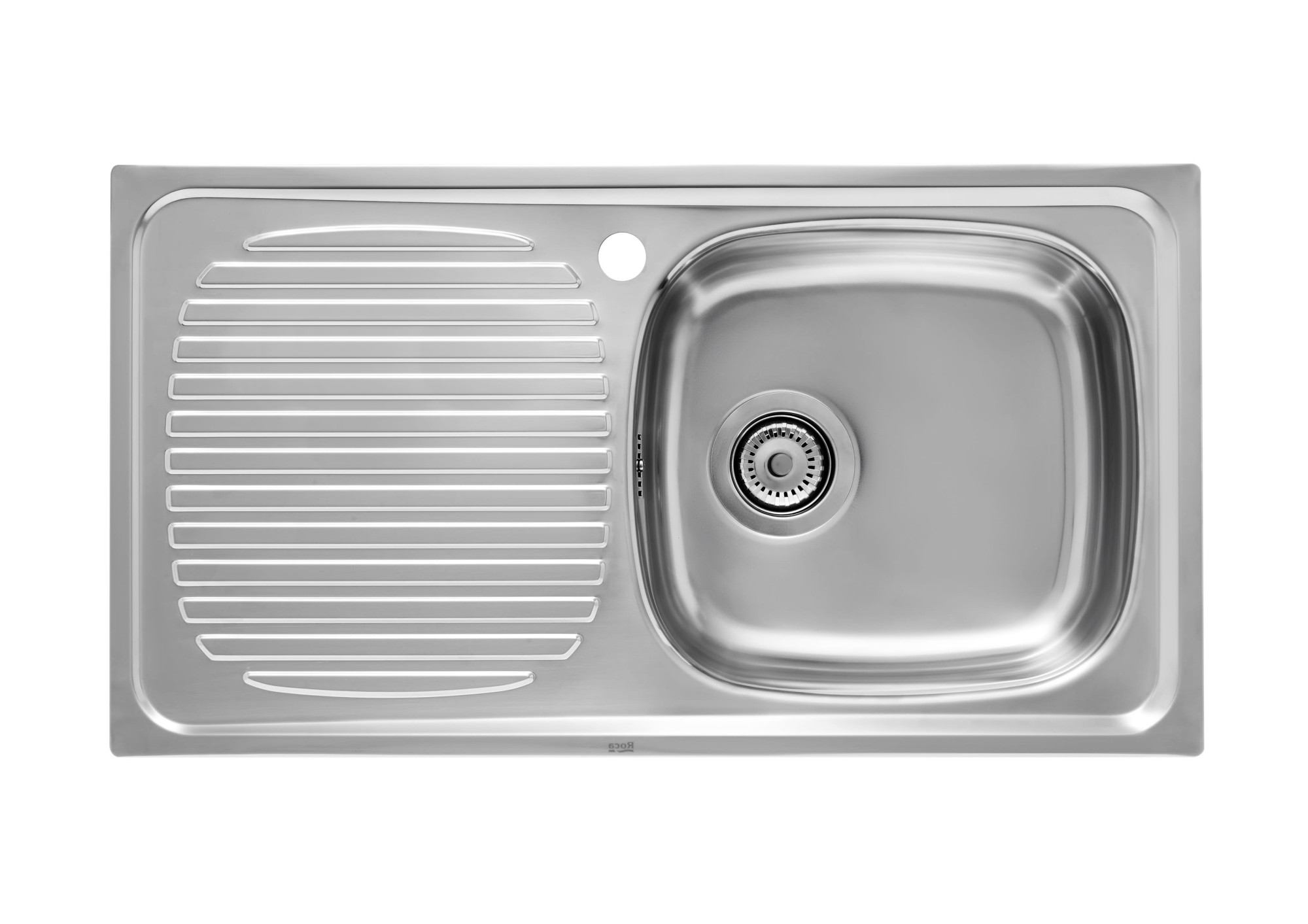 A870240801 Компактная мойка из нержавеющей стали с 1 чашей и сливом слева ROCA J 