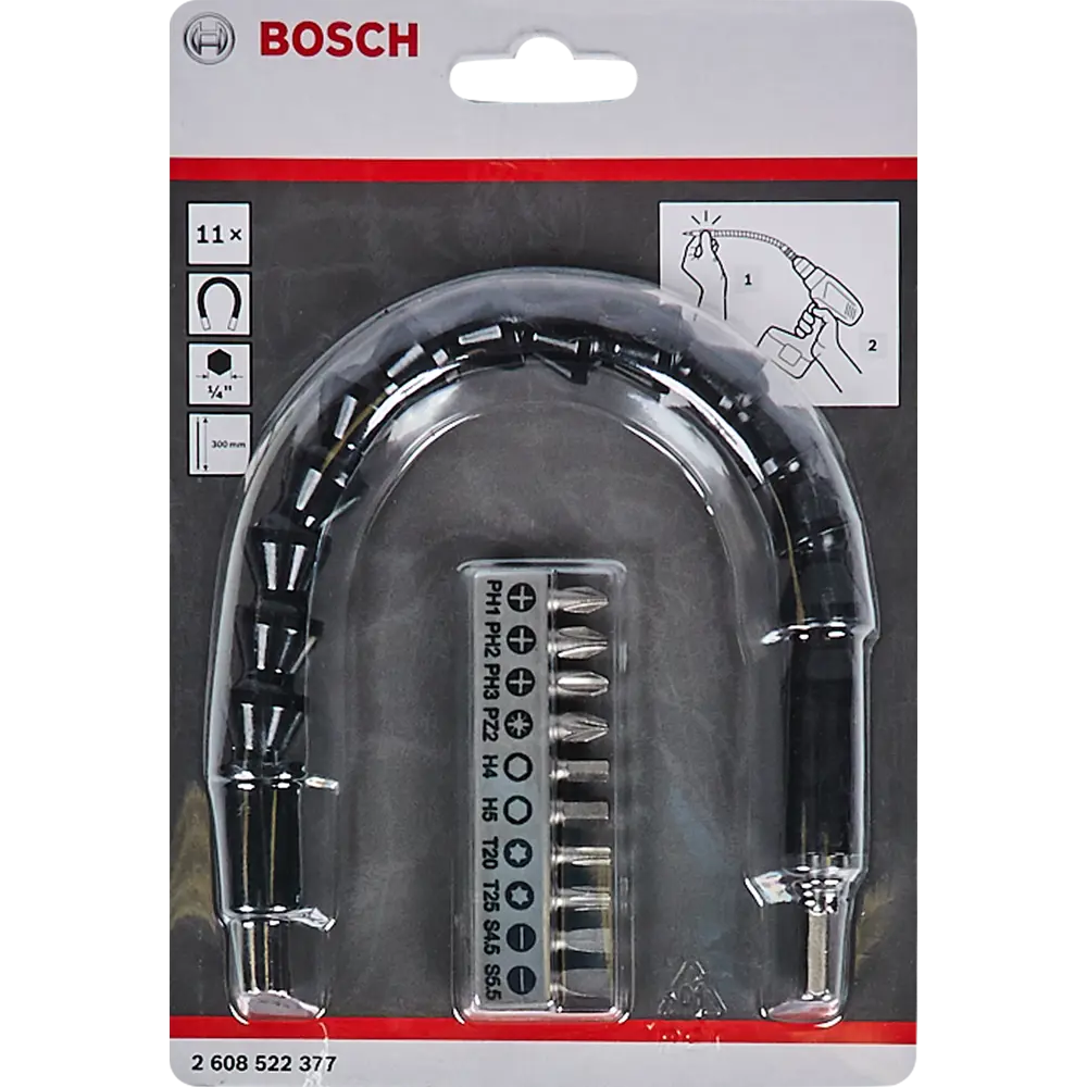 Набор Bosch удлинитель гибкий 300 мм и 10 бит 82077552 STLM-2013303 BOSCH PROFESSIONAL  - Вид №2