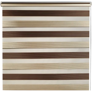 Штора рулонная день-ночь Порто 160x175 см коричневая