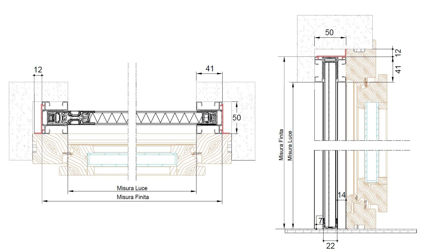 Боковая плиссированная встраиваемая москитная сетка Mv Line Zanzariere - Incasso Laterale ARCH-00040393 - Вид №2