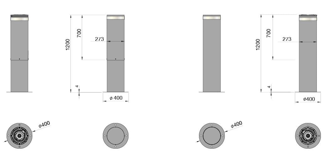 Фиксированные контртеррористические болларды Pilomat 275/K4ST ARCH-00013338
