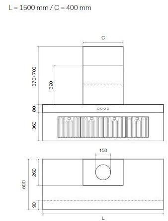 Ilve Настенная стальная вытяжка класса а Professional plus Agq150 Santreyd  - Вид №5