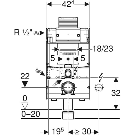 GEBERIT 461.141.00.1 Инсталляция Geberit GIS для подвесного унитаза, 87 см, со смывным бачком скрытого монтажа Omega 12 см  - Вид №2