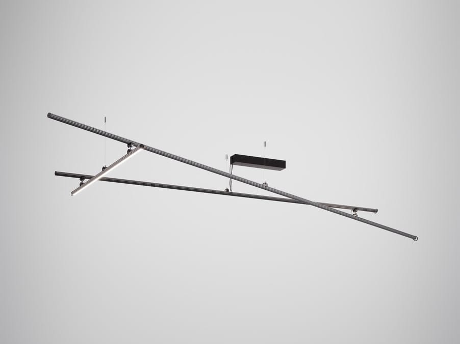 Анодированный алюминиевый светодиодный потолочный светильник Fabbian Freeline F44 ARCH-00152252