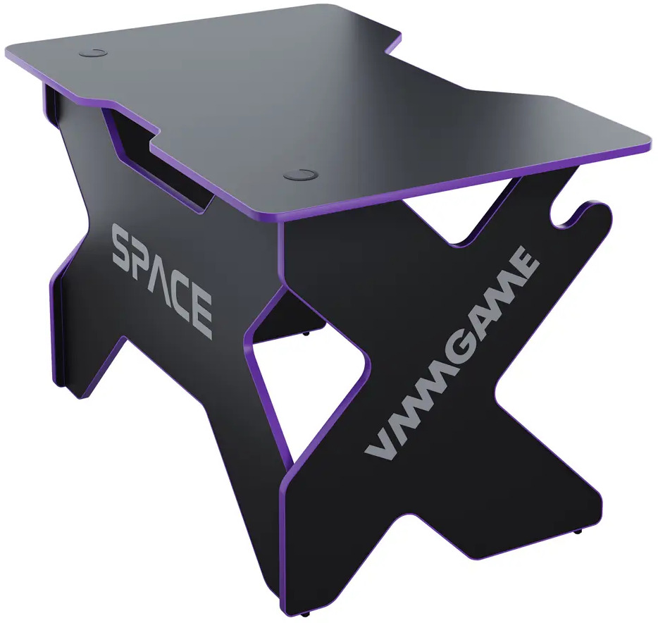91147580 Компьютерный стол Vmmgame Space 120x77x80 см ЛДСП цвет черный/фиолетовый STLM-0500636