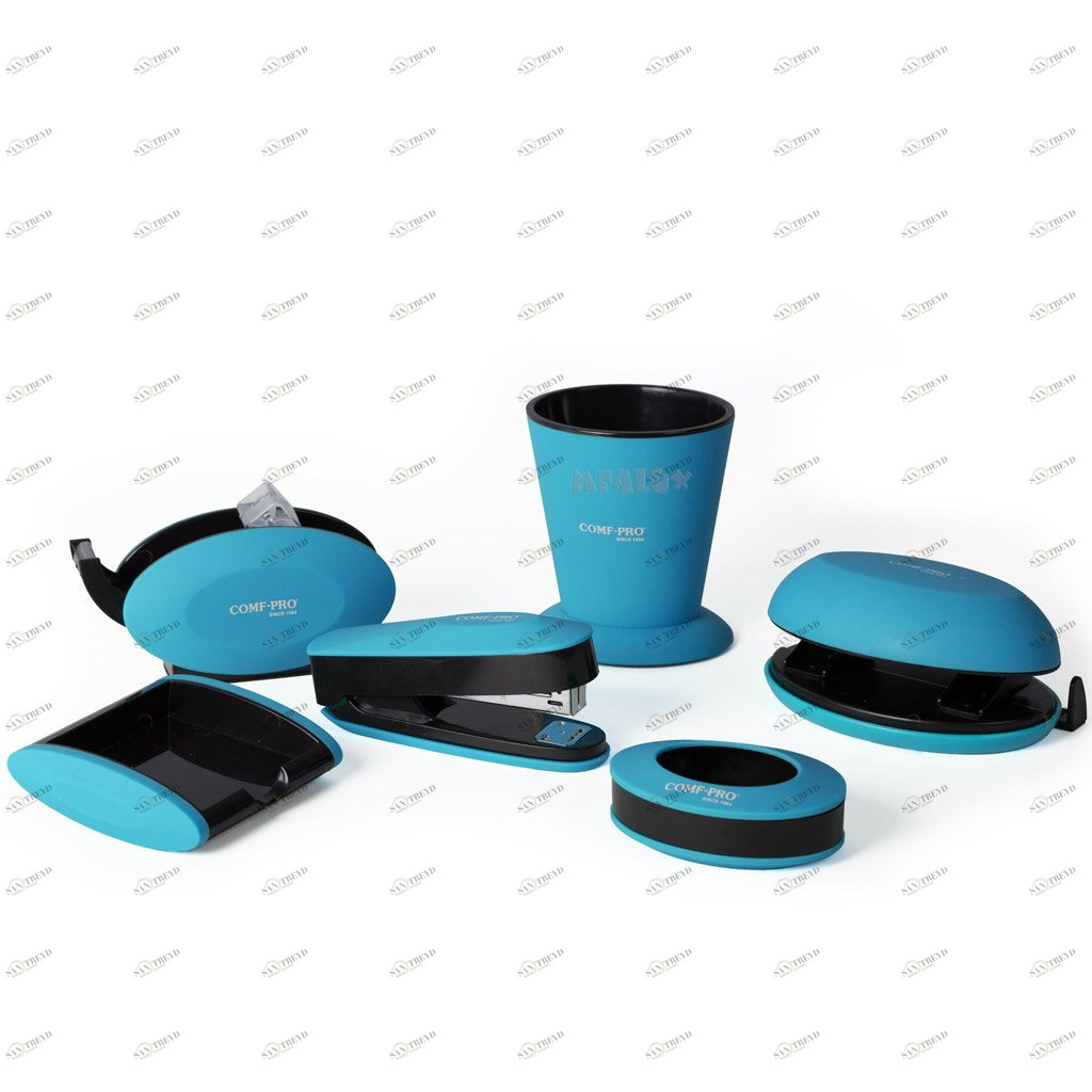 Канцтовары пластиковые 6 предметов голубые Study Set COMF-PRO  00-3953496 Голубой Santreyd 