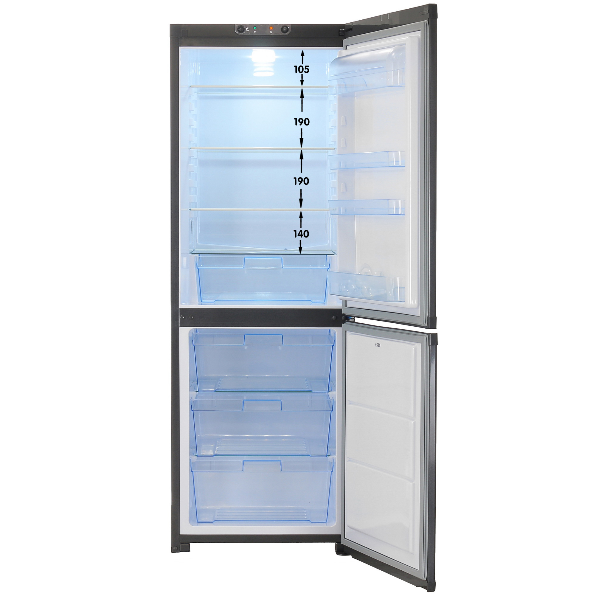 9112017 Холодильник с морозильником   ОРСК 173 G серый STDN-0100067 - Вид №1