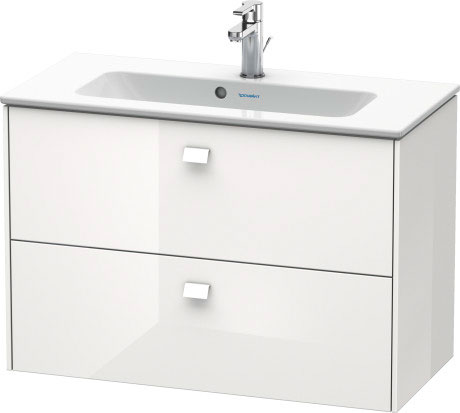 BR411101818 Brioso Тумбочка подвесная компакт Белый матовый, декор Duravit - Вид №2