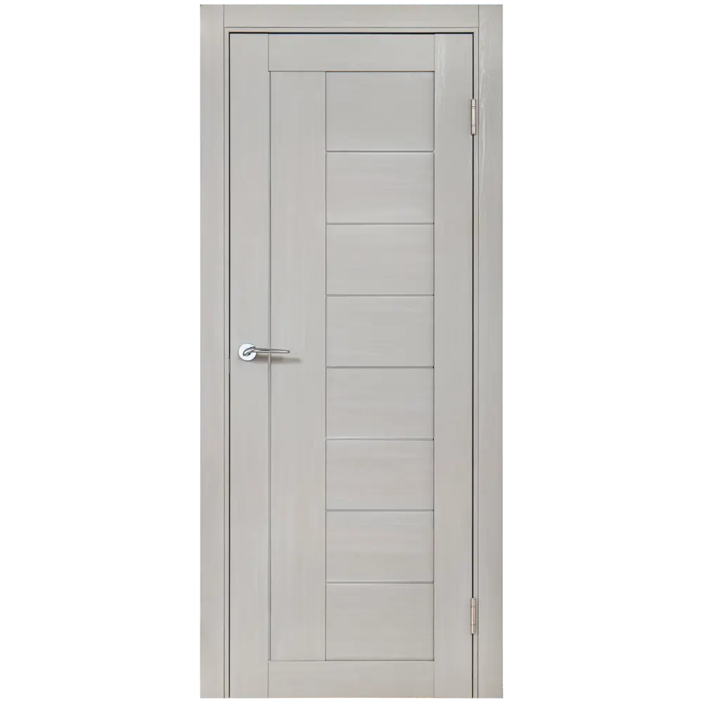 Дверь межкомнатная со стеклом Легда-29 60x200 см Hardflex серый с замком и петлями PORTIKA STLM-2060535 - Вид №1