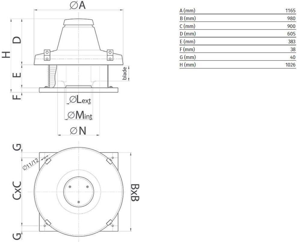 Vortice Центробежный потолочный вентилятор с радиальным выпуском Torrette tr-e 15079 - Вид №1