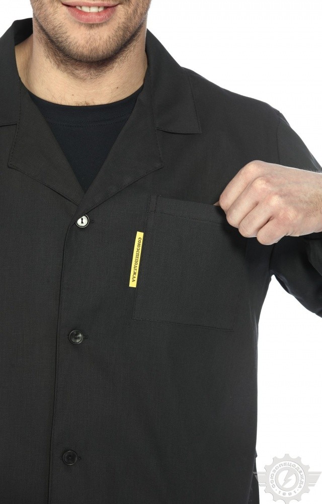 61705 Халат мужской темный  Одежда для обслуживающего персонала  размер 48-50/170-176 Спецодежда  - Вид №8