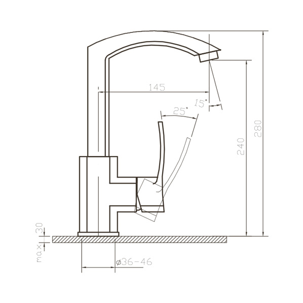 40-03P Delta  Смеситель для кухни  ARGO kran  - Вид №1