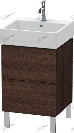 LC677405353 Тумбочка напольная L-Cube #LC6774 484 x 459 мм Каштан темный, декор Duravit