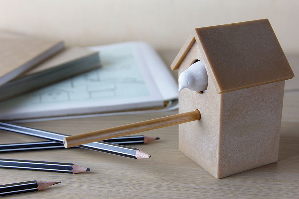 Точилка Cuckoo дерево-белый Qualy QL10234BNWH - Вид №2