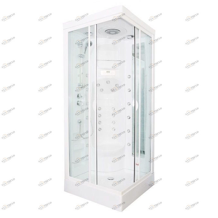 Душевая кабина Aquanet Fiji Cube 90x90 с паром, матовое стекло 00172273