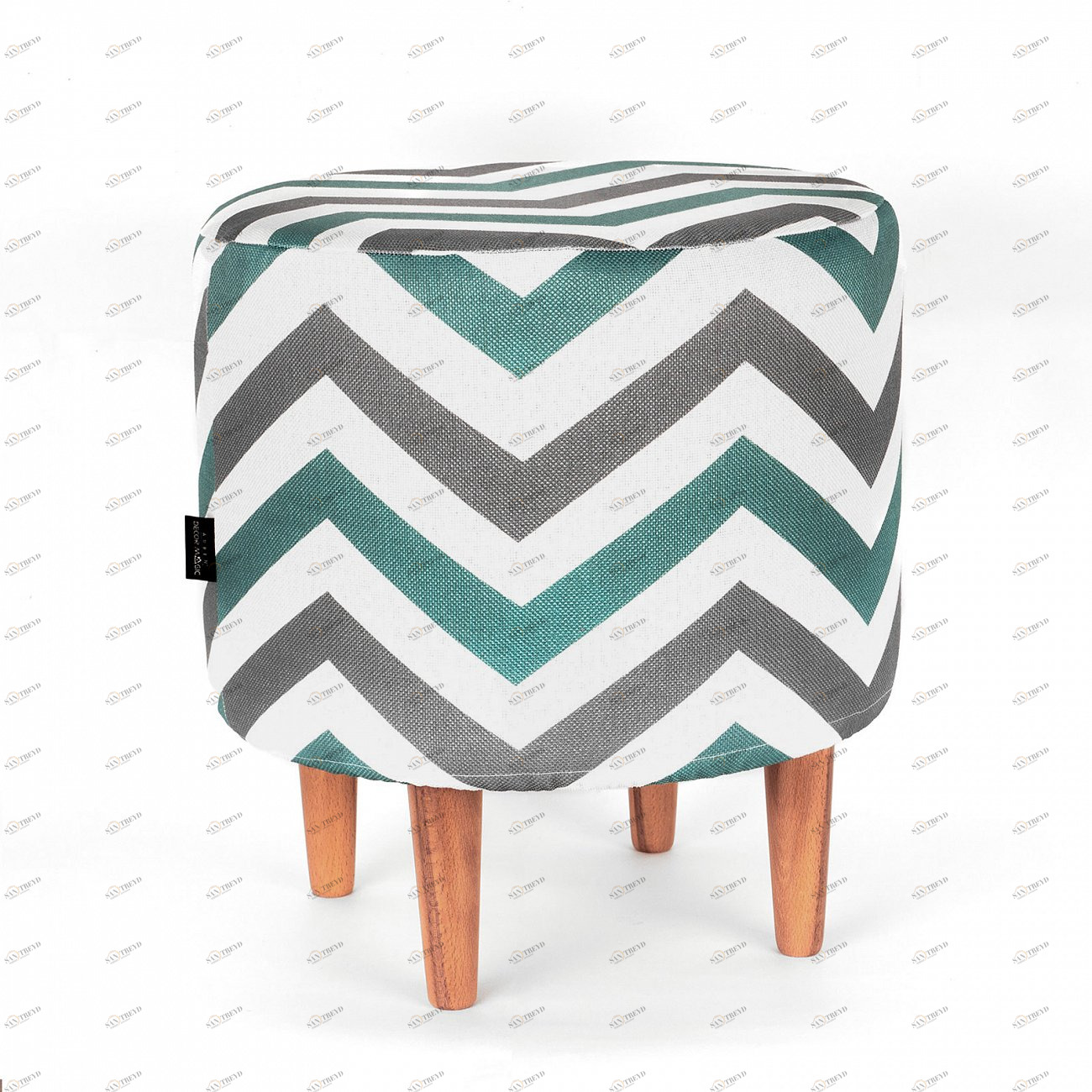 Пуфик круглый на ножках Willy ARBEN DECOR MAGIC WILLY 00-3833288 Белый;серый;разноцветный