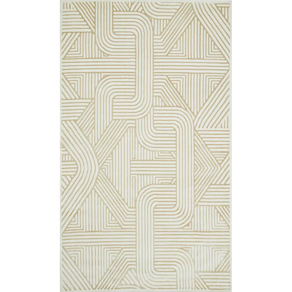 Ковер полипропилен Ctim Зоя 8123Y 100x200 см цвет бежевый STLM-2084660 - Вид №1