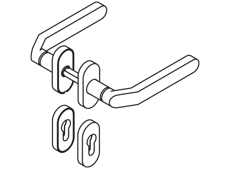 270XAH12.440 Комплект противопожарной защиты со шплинтом модель 274x HEWI Serie 270 | Edelstahl  - Вид №2
