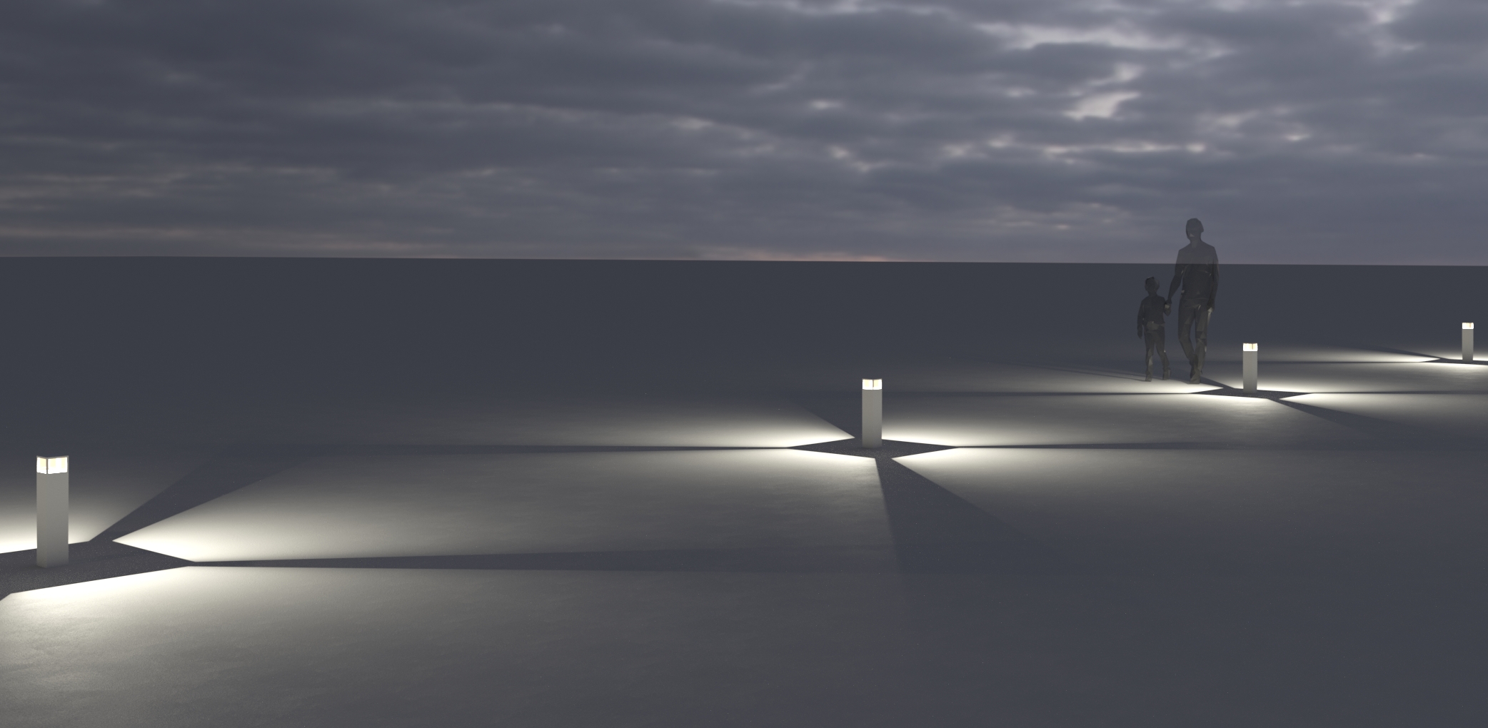 1050614 Мобильный светильник Platek MINI ONE Paletto  MINI ONE Bollard H. 500 mm - LED 3000K 4 Openings  - Вид №7