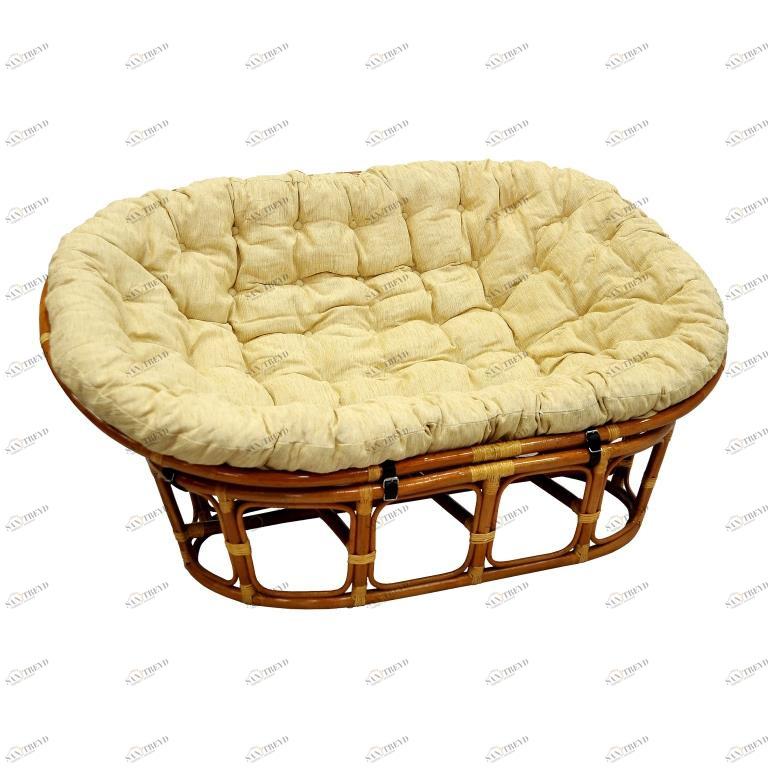 Кресло мягкое, ротанг Mamasan-2 ЭКО ДИЗАЙН CLASSIC RATTAN 129606 Бежевый;коричневый 
