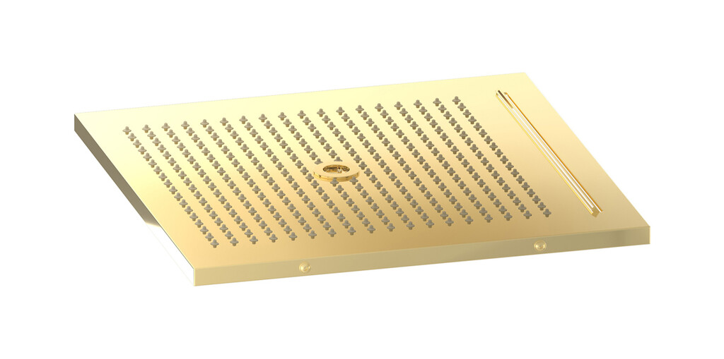 Полувстроенный верхний душ с режимами - дождь, водопад и хромотерапия WE ARE IB av370ii Pale Gold Aqua