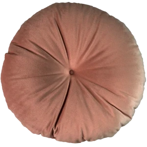 Подушка Бархат ø37 см цвет пепел розы