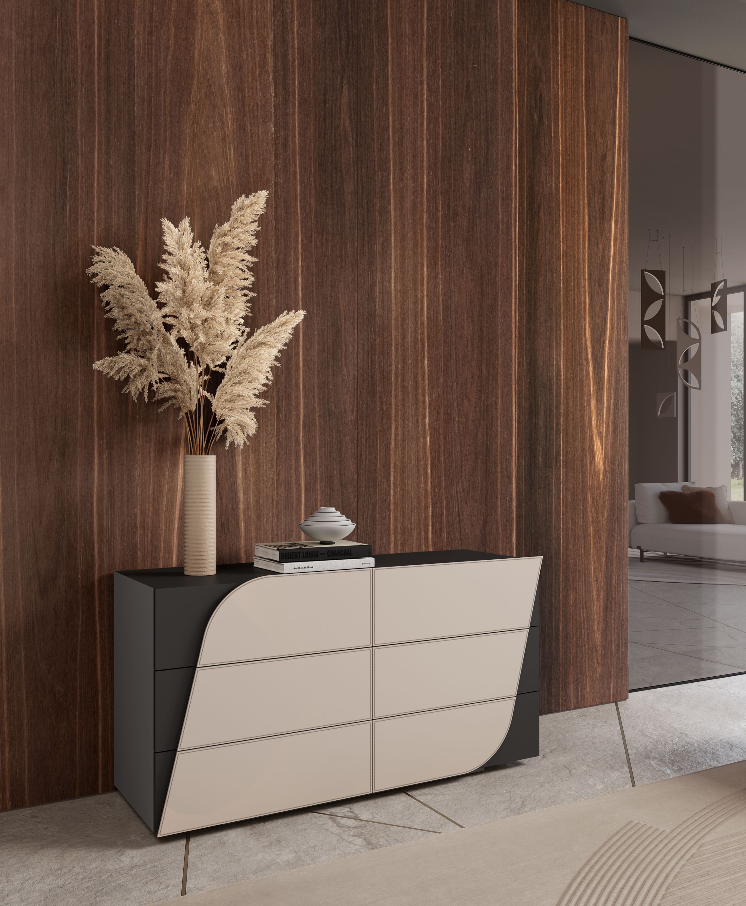 Комод с кожаной обивкой Bizzotto Italia Нара ARCH-00135493 - Вид №2