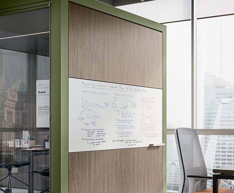 Многосторонняя акустическая офисная кабина со встроенным освещением Quadrifoglio Group дизайн-офис ARCH-00017904 - Вид №13