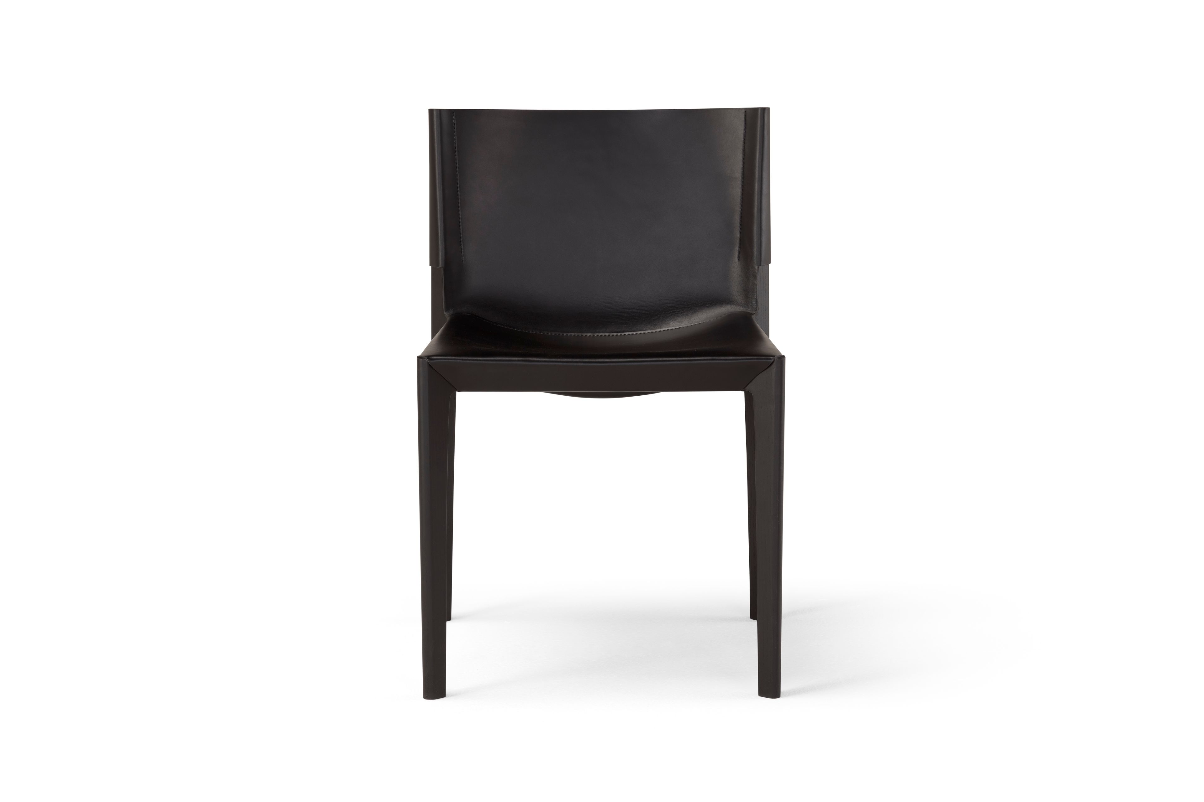 Стул из кожи и дерева Amura Stilt ARCH-00067343 - Вид №6