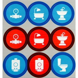 Наклейка «Сантехника» 100x100 мм полиэстер