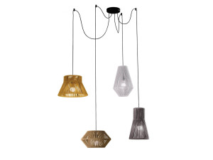 Регулируемая веревка и металлическая светодиодная подвесная лампа