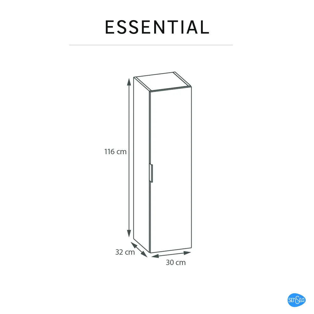Пенал для ванной Sensea Essential 30x116x32 см цвет белый 82597799 STLM-2137027 Без серии - Вид №12