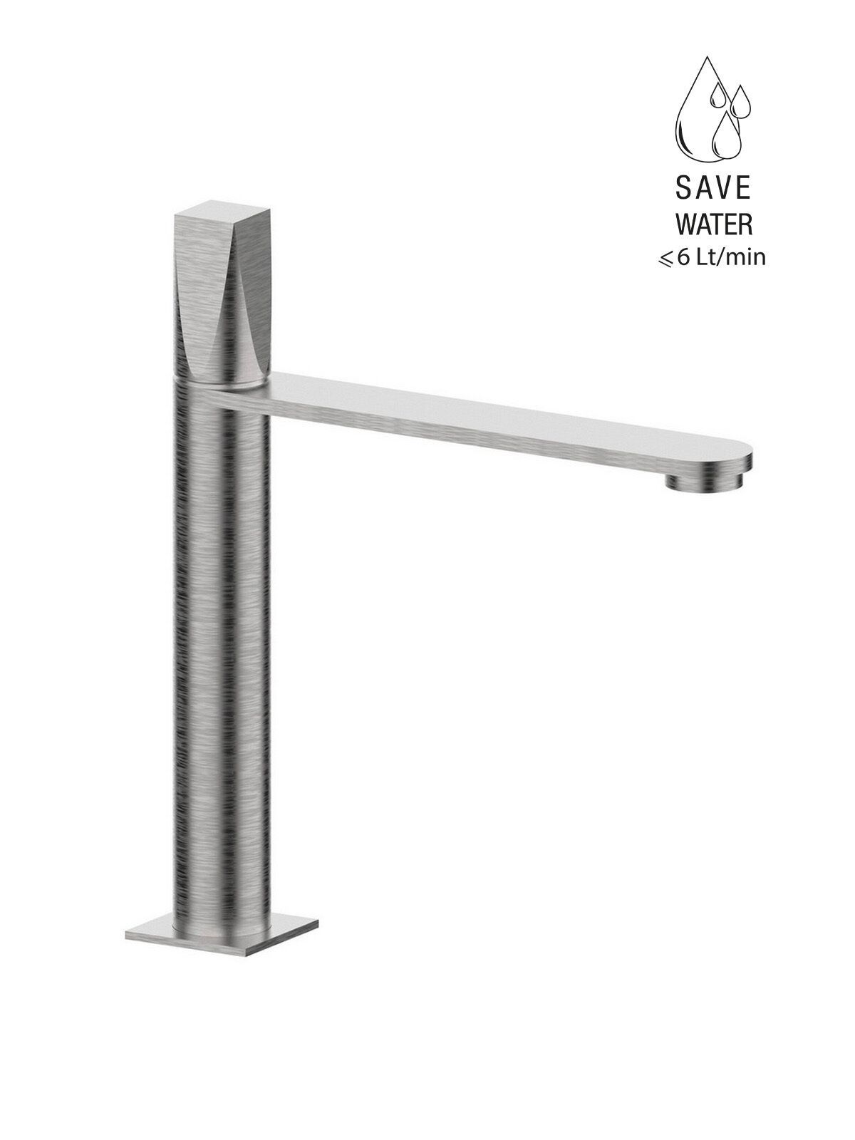 Однорычажный смеситель для раковины из нержавеющей стали без слива Rubinetterie Frattini Aline ARCH-00083074 - Вид №1