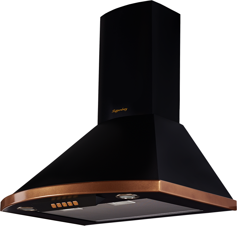 BONA 60 B Bronze Настенная вытяжка, ширина 60 см, отвод/рециркуляция, 650 м3/час, электронное управление, 3 скорости, галогеновое освещение 2х20 вт, анодированные алюминиевые жироулавливающие фильтры, угольный фильтр с6с (опция), 42 дб, цвет чёрный, отдел Santreyd  - Вид №1