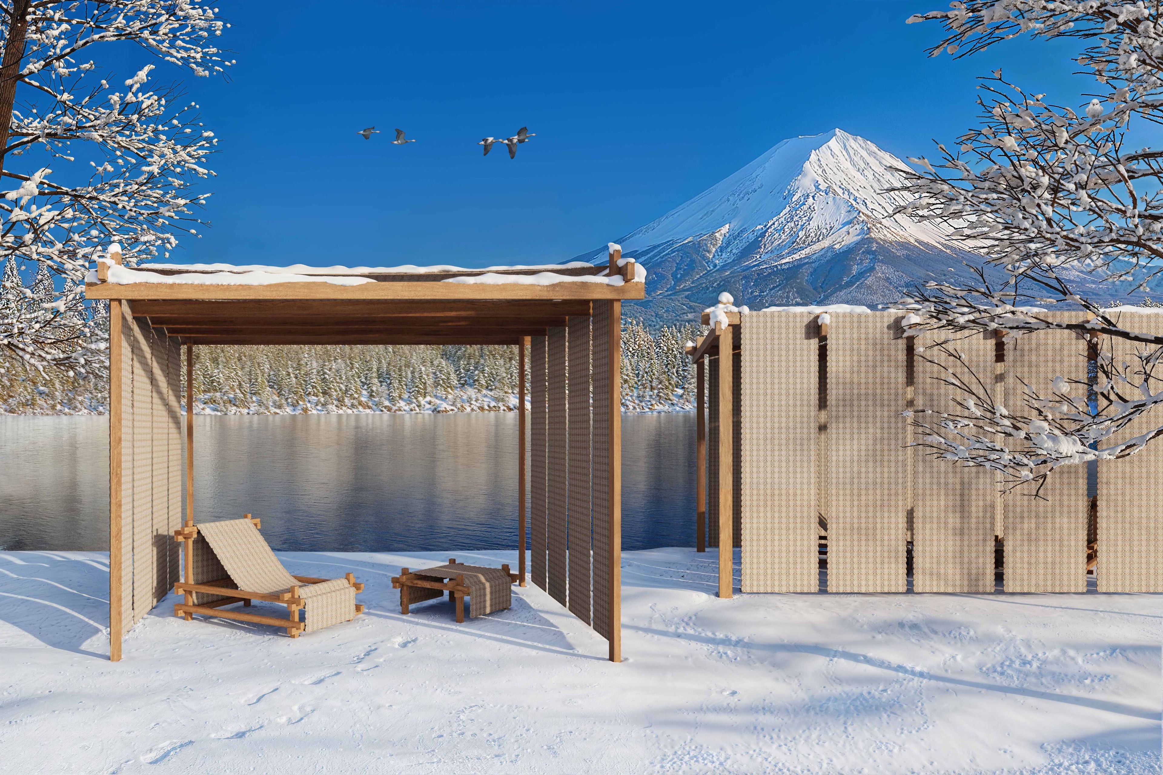 Садовое кресло с подставкой для ног GANDIABLASCO Gandiablasco Edition x Kengo Kuma ARCH-00055045 - Вид №14