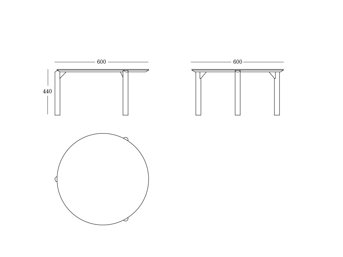 Круглый деревянный журнальный столик ONDARRETA Juno ARCH-00027140 - Вид №4
