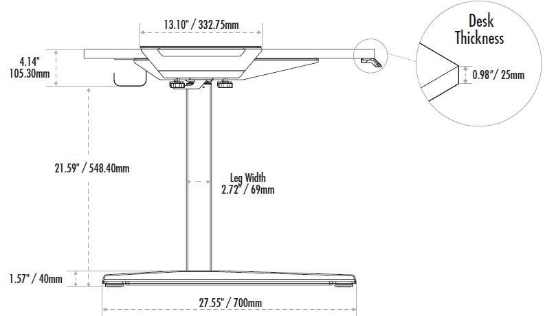 Fellowes Стол с регулируемой высотой  9708601  - Вид №6
