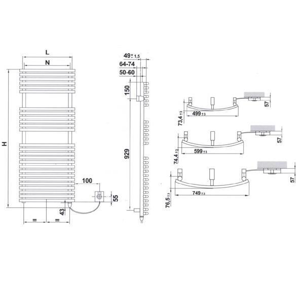 BAGNOTHERM OVAL Arbonia Эл. п/сушитель Arbonia 5841 - Вид №3