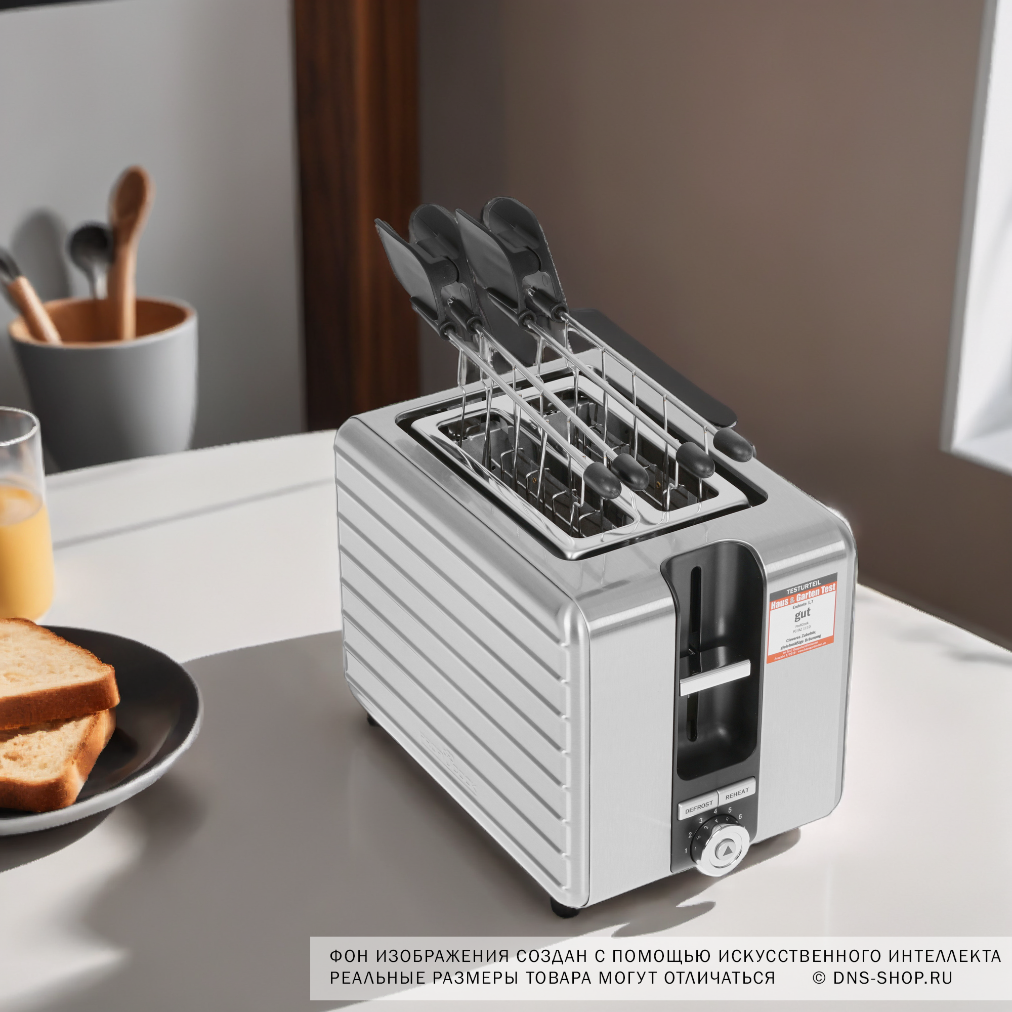 5327200 Тостер ProfiCook PC-TAZ 1110 серебристый STDN-0015835 - Вид №8