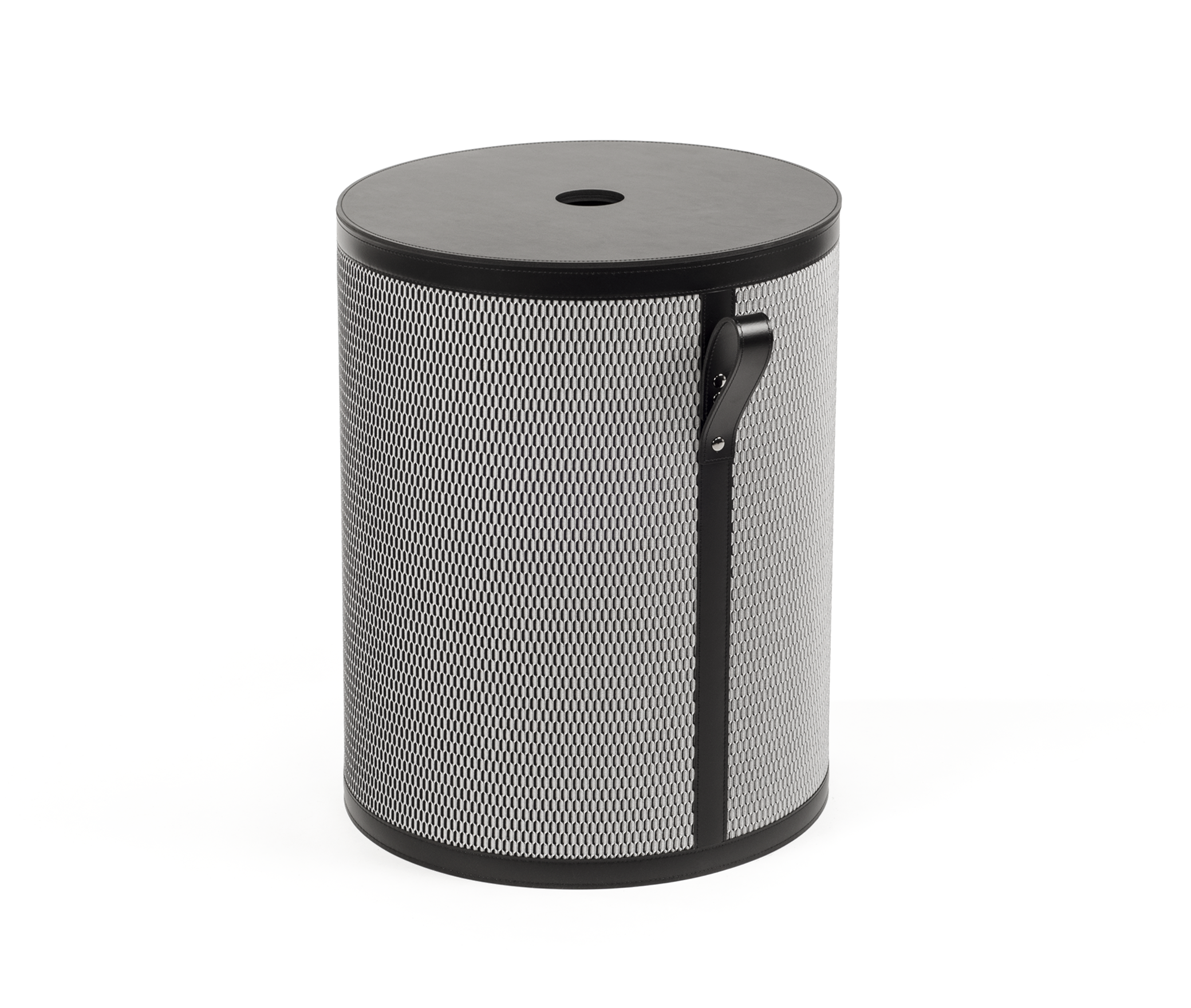 Короткая круглая корзина Nadia - Ø 45XH50 см / регенерированная кожа_camel Pinetti 00.1531.082.011