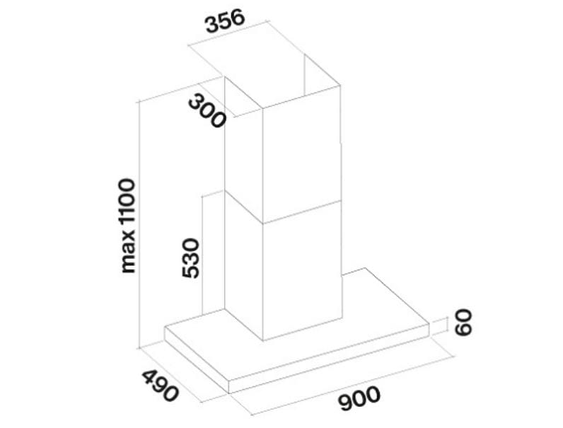 Настенный вытяжной шкаф из нержавеющей стали со встроенным освещением Falmec дизайн ARCH-00058191 - Вид №6