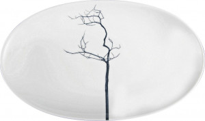 71202 Dibbern Блюдо овальное Dibbern "Чёрный лес" 24см Фарфор костяной