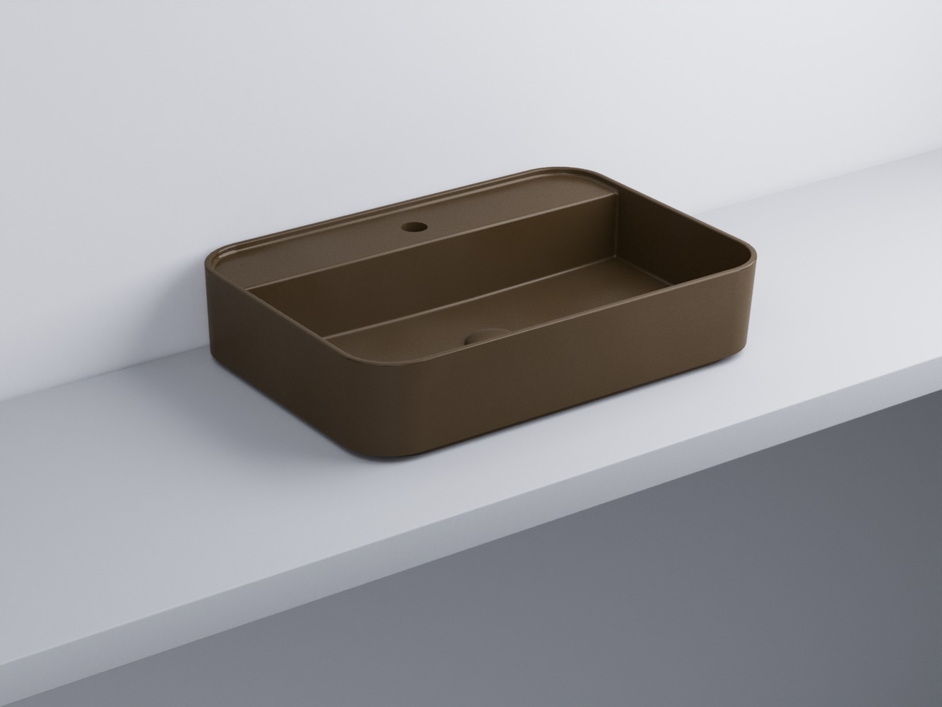 SHCOLARF-CA Раковина прямоугольная одно отверстие под смеситель cielo Shui Comfort Ceramica Cielo